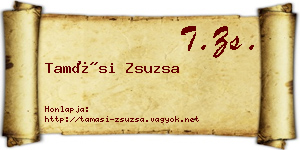 Tamási Zsuzsa névjegykártya
