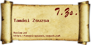 Tamási Zsuzsa névjegykártya